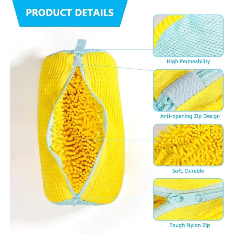 Sneaker Protector - Schuhwaschbeutel aus Polyester-Netzstoff, gepolsterter Schutzbeutel für