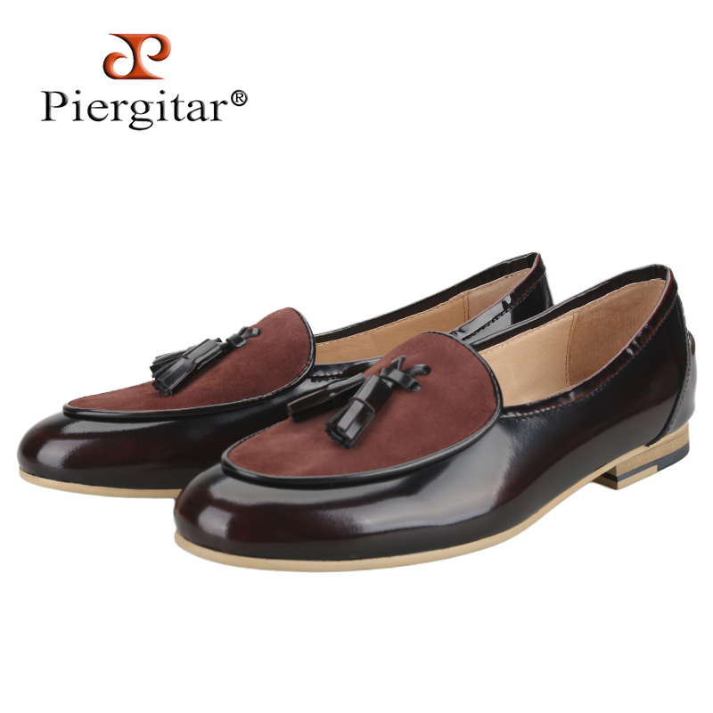 Leather Shoe Polish - Piergitar Marken-Slipper aus handpoliertem Echtleder mit