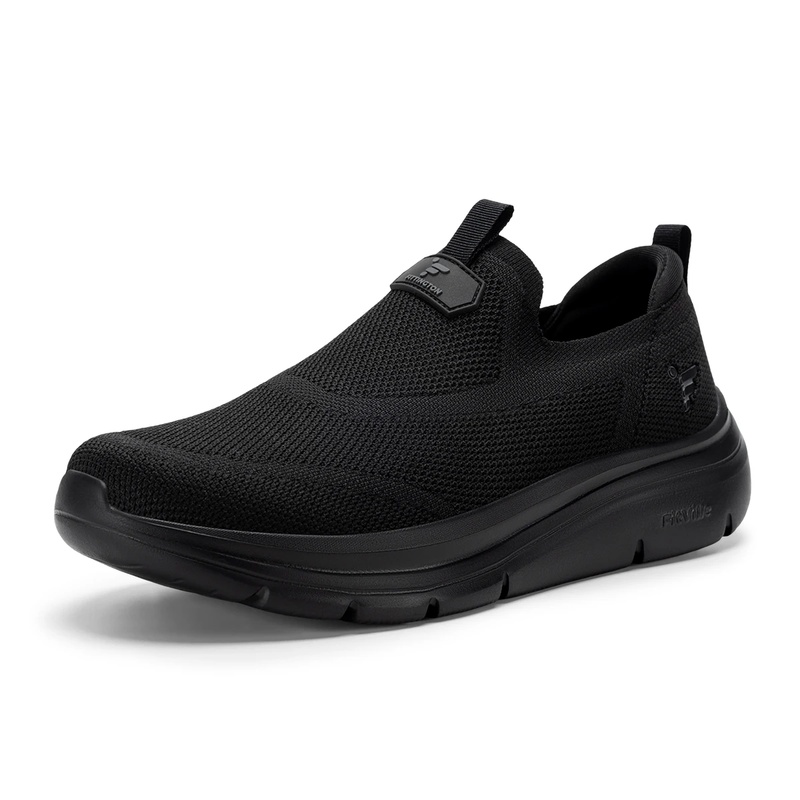 Sneaker Box - Fitington Herren-Wanderschuhe mit breiter Zehenbox, Slip-On-Freizeitschuhe,