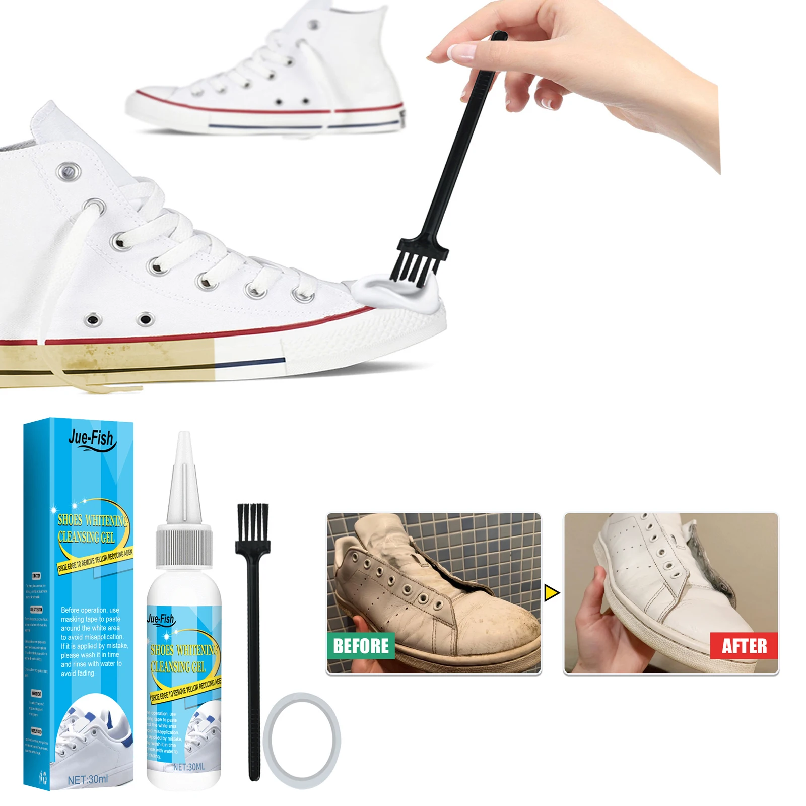 Sneaker Cleaner - Weiße Schuhe Reinigung Gel Fleck Schmutz