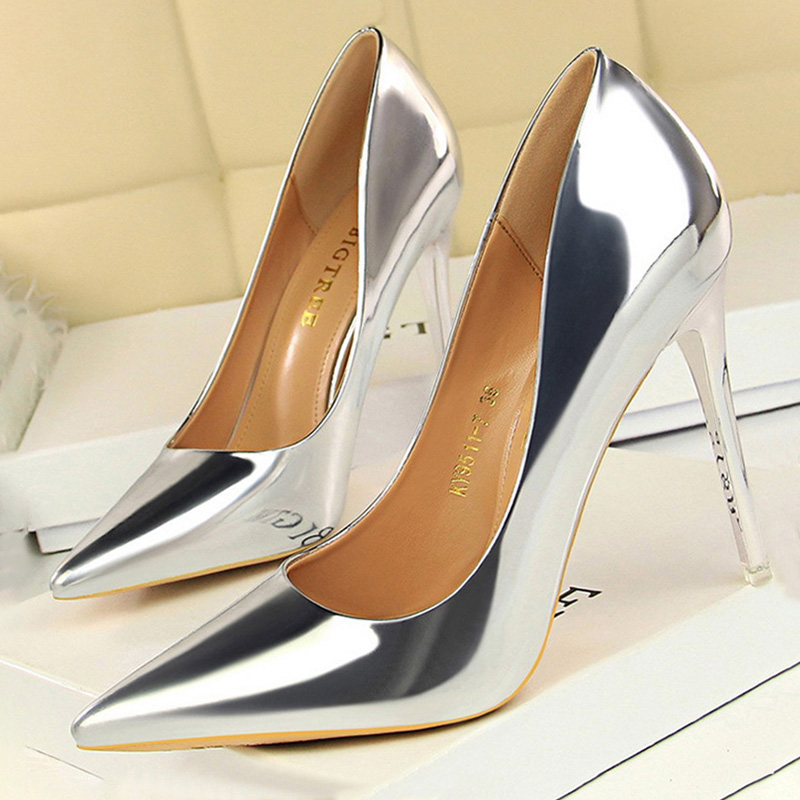 Shoe Tree - BIGTREE Schuhe Frau Pumpen Patent Leder